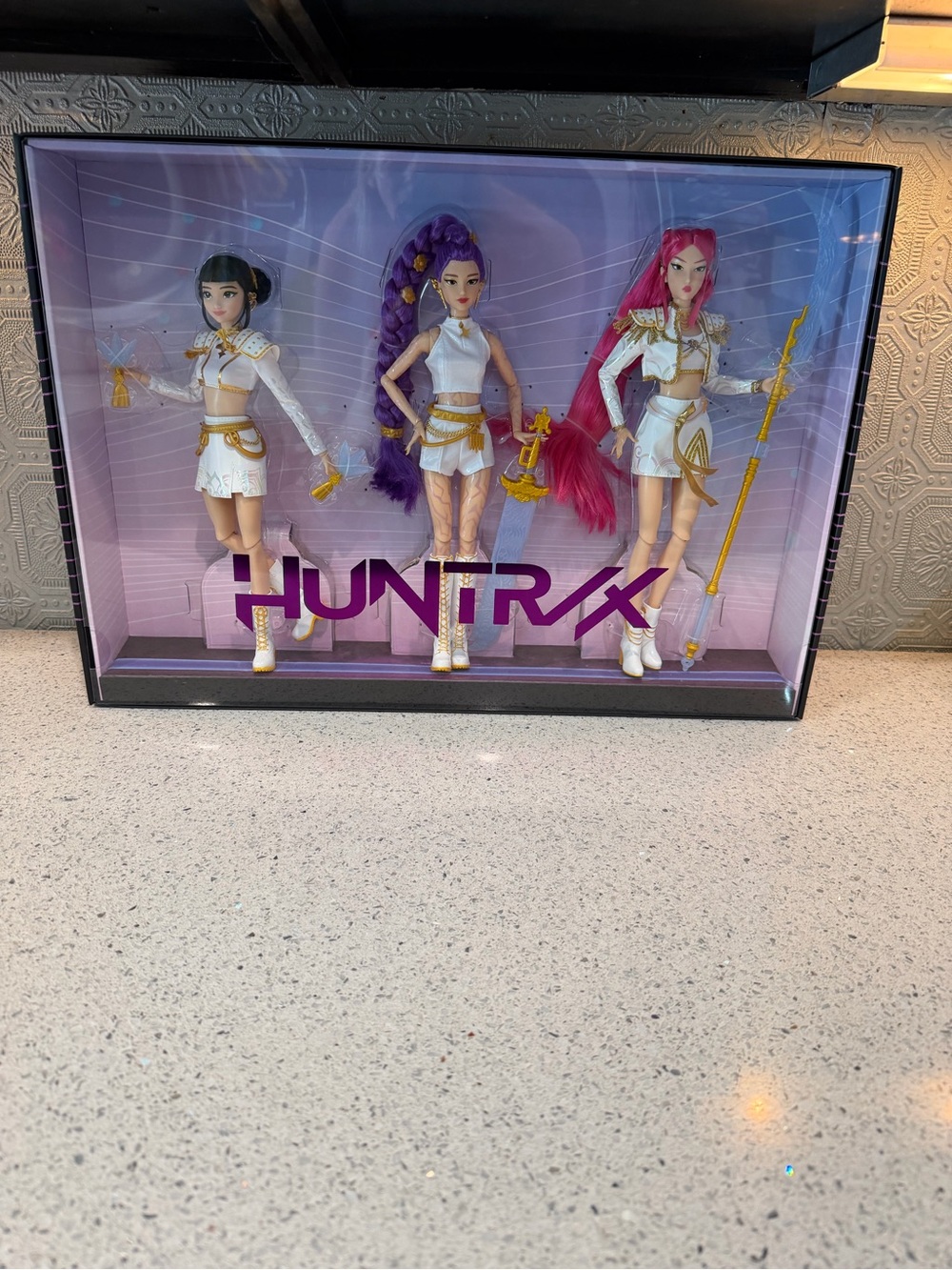 HUNTR X Three-Piece Doll Set - White & Gold Uniforms